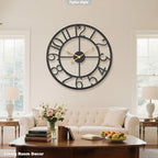 Pytha Sight 30 Inch Black Large Arabic Numeral Wall Clocks for Living Room - Image 5