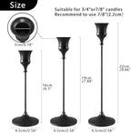 Candlestick Holders Black, 9 Packs Taper Candle Holder for Candlesticks, Candle Sticks Holder Decor for Home Decor - Image 3
