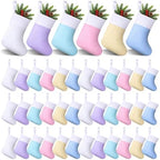 HooLing 50 Pcs 7 Inch Mini Christmas Stockings Bulk, Macaron, Basic by HooLing