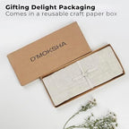 Signature Linen™ by D'Moksha, Light Natural Table Runner 90 Inches Long, 100% Pure Linen, Hemstitch, 14 x 90 Inch Table Runner for Dresser, Dining- Fall, Weddings, Outdoor Hosting - Image 4