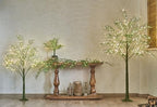 LITBLOOM Lighted Palm Garland with Timer 6FT 120 LED Fairy Lights, Greenery Garland Battery Operated or USB Plug in for Summer Fireplace Mantle Decoration Inside - Image 7