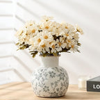 SIDUCAL Ceramic Vintage Vase, 5.91 Inch Retro Ice Cracked Chinoiserie Floral Vase, Rustic Farmhouse Vases for Home Decor, Bookshelf, Garden, Chinoiserie Decor, Tuscan Decor, Gray Floral Pattern - Image 7