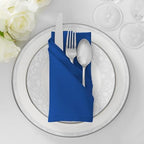 Lann's Linens Set of 144 Cloth Dinner Napkins, 20-inch Polyester Napkins, Washable and Reusable Fabric for Weddings, Hotels, Restaurants - Royal Blue - Image 4