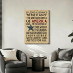 Ship Next Day - Framed American Flag Canvas Wall Art, Patriotic USA Typography Pledge of Allegiance Print, Vintage Farmhouse Home Decor Painting for Office, Living Room, Bedroom - Image 7