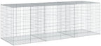 vidaXL Gabion Basket with Cover 118.1"x39.4"x39.4" Galvanized Iron - Image 7