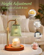 Candle Warmer Lamp with Timer, Birthday Gifts for Women,Green - Image 3