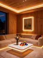 30 FT Warm White Led Lights Strip Rope Lights for Easter Ramadan Eid Mubarak Decorations Housewarming Party Indoor Decor Cuttable Strip Lights for Baby Room Bedroom Living Room Ceiling Wall - Image 6
