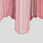 Macrame Wall Hanging Large Pink Dip Dye Boho Home Fiber Wall Art 57"W*39"L - Image 7