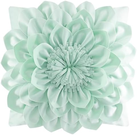 OiseauVoler Decorative 3D Flower Throw Pillow Covers 18x18 Inch by OiseauVoler