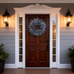 26 Inch Lavender Eucalyptus Wreaths for Front Door, Spring Summer Wreath,Large Eucalyptus Outdoor Wreath with Greenery Leaves for Porch,Wall,Holiday,Home Decor- Spring, Summer, Fall, All Seasons - Image 4