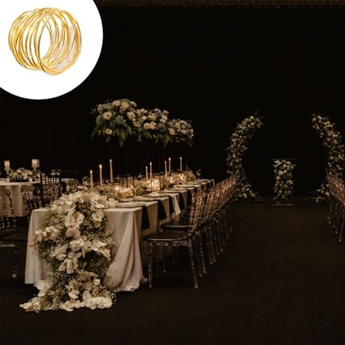 Gold Napkin Rings - 24 PCS Metal Napkin Rings(Twisted Wire) - Image 4