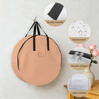 24 Inch Round Storage Bag 2 Pack,Peach Pink Watercolor Waterproof Wreath Storage Container with Handles&Zipper Solid Color Closet Organizer Bags Garland Box - Image 5