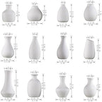 White Ceramic Bud Vase Set of 12 DIY Matte Flower Vases - Image 3
