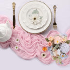 12 Pack Pink Cheesecloth Table Runner 10Ft 23 x 120 Inch - Image 3