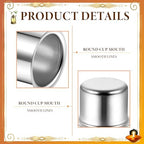 Sliner 100 Pack 0.87'' Silver Metal Candle Holders with Round Flat Base - Image 3