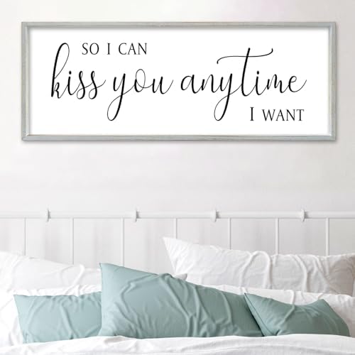 SRSZHIYUE So I Can Kiss You Anytime I Want Sign, 40"×15", White - Image 3