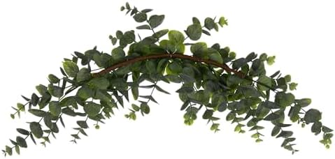 Vickerman 32" Artificial Green Spiral Eucalyptus Crescent Swag - Image 2