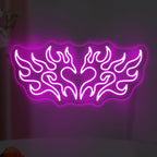 Heart Flame Neon Sign for Bedroom Game Room Retro Y2K Gothic Wall Decor by mllusxg