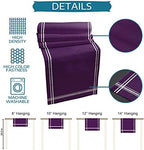 Smile Sunflower Deep Purple Table Runner, Burlap Table Runners 120 inches Long,Farmhouse Style Solid Color Table Runner for Wedding Holiday Party Dinner,Dresser Scarf Decor - Image 7