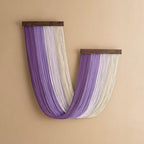 SlenyuBridal Boho Dip Dye Macrame Wall Hanging Large Tie Dye Tapestry Handmade Ombre Woven Wall Art Decor for Living Room Bedroom Purple by SlenyuBridal