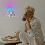 Horseneon Good Vibes Good Coffee Neon Sign for Coffee Shop Home Kitchen - Image 7