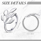 Hotop Set of 300 Fall Leaf Napkin Ring Silver Metal Holders for Table Decor - Image 5