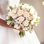 50Pcs Champagne Roses Artificial Flowers Real Touch Velvet Roses Bouquet - Image 4