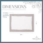 Elrene Home Fashions Villeroy & Boch Metallic Brushstroke Modern Linen Blend Placemat Set, 14 Inches x 20 Inches, Set of 4, White and Silver - Image 6