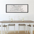 comurdyo Christian Be Strong And Courageous Sign 32"x12" Black - Image 3
