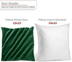Nestl Throw Pillow Covers, Cozy Velvet Decorative Autumn Pillow Covers 22 x 22 Inches, Soft Solid Couch Pillow Covers for Sofa, Bed and Car, Set of 2 - Hunter Green - Image 2