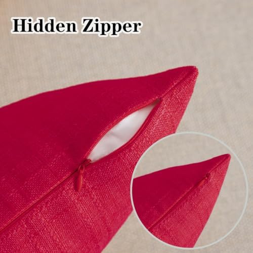 Kevin Textile Outdoor Waterproof 14”x36” Pillow Cover 1 Pack, Xmas Red - Image 3