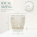 Elegant Orchid Pot with Holes, Large 6.5 inch Premium Porcelain Ceramic Orchid Pot for Repotting, Durable Ceramic Planter with Removable Saucer for Easy Drain, Planter Gifts for Moms - Image 4