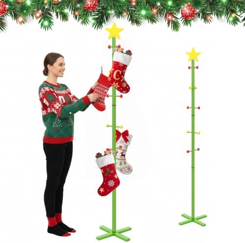 Capoda 71 Inch Christmas Stocking Holder Stand for Floor with 10 Hooks by Capoda
