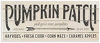Pumpkin Patch Autumn Sign, 7 x 17 Inch Mounted Print on Wall Plaque by StupellIndustries