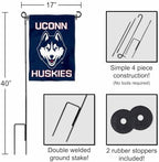 Connecticut Huskies Garden Flag with Stand Holder - Image 3