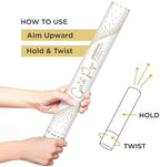 JAPJA Streamer Confetti Cannons, Black & Metallic Gold, 16in, 6-Pack - Image 3