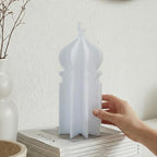 iwa concept Islamic Minaret Table Decor Statue, 3D Acrylic Mosque Sculpture, Modern Minimalist Interlocking Statue for Ramadan, Eid and Muslim Home - Image 3