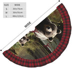 Christmas Tree Skirt 48" Burlap Rustic Xmas Tree Mat Mother Bear and her Cubs Plaid Christmas Tree Cover Skirt Mat for Christmas Decorations Holiday Party Home Decor Indoor Outdoor - Image 2