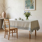 ISAENNE Designer French Elegant Rectangular Tablecloth,102"x63" - Image 2