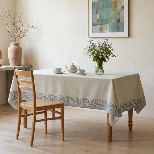 ISAENNE Designer French Elegant Rectangular Tablecloth,102"x63" - Image 2