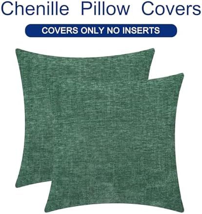 CaliTime Decorative Couch Throw Pillow Covers 26 X 26 Inches Dark Green - Image 6