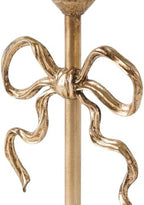 NIKKY HOME Gold Bow Iron Taper Candle Holders Set of 2, Vintage Candlestick - Image 5