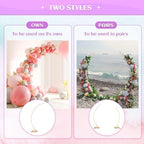 Metal Open Arch Backdrop Stand,Set of 2 Gold Curved Arch Backdrop Stand Half Moon Wedding Arches for Ceremony,Birthday,Anniversary,Baby Shower,Floral Stand,Ramadan Decoration (6.7FT & 5.8FT) - Image 4