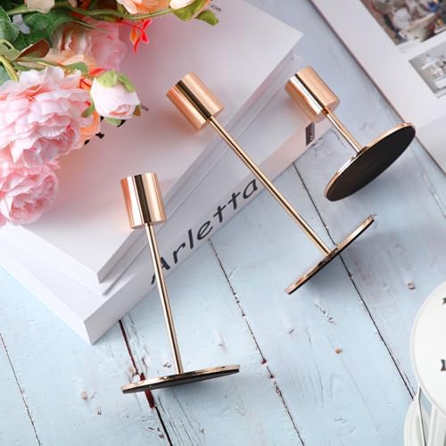 Sieral Candle Holders Bulk Taper Candlesticks Holders Set Modern Decorative Metal Candelabras for Wedding Anniversary Home Dinning Table Centerpiece Xmas Party Decor(Gold,36 Pcs) - Image 5