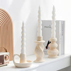 Ceramic Taper Candle Holders, Nordic Candlestick Holder Set of 3 - Image 2