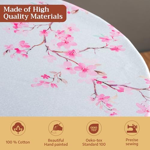 Maison d' Hermine Table Cloth Round Table Reusable 100% Cotton 63" Diameter - Image 3