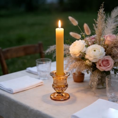 48 Pcs Clear Glass Taper Candle Holders Bulk, 2.5 in Taper Candle Holder - Image 4