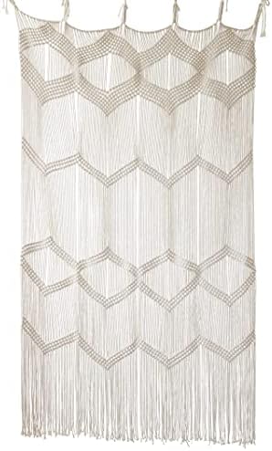 Flber Macrame Curtain Window Macrame Room Divider Doorway Curtain Boho Macrame Wall Hanging Living Room Bedroom Decor 42" W x 75" H - Image 4