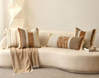 Burnt Orange Boho Lumbar Pillow Cover 14x36 Inches - Image 4