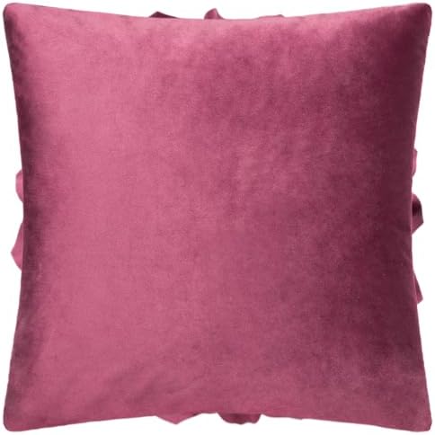 OiseauVoler Decorative 3D Flower Throw Pillow Covers 18x18 Inch Wine Red - Image 2